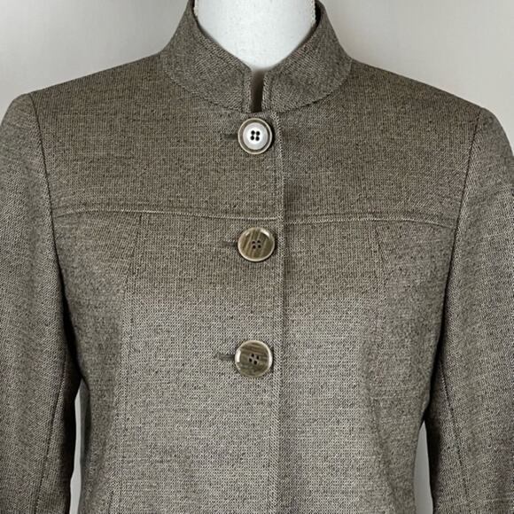 Lafayette 148 Virgin Wool Brown Tan Neutral Office Career Jacket NWOT Size 2 - Picture 3 of 13